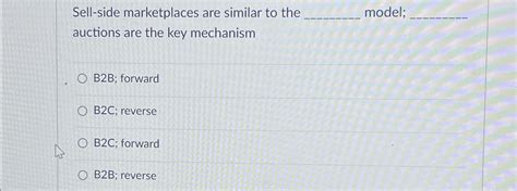sell-side marketplaces are similar to _________ auctions.